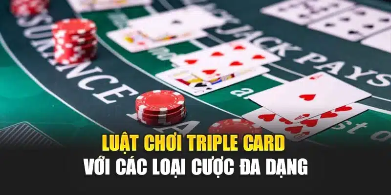 Luật chơi triple card với các loại cược đa dạng