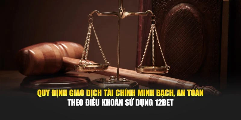 Quy định giao dịch tài chính minh bạch, an toàn theo điều khoản sử dụng 12BET